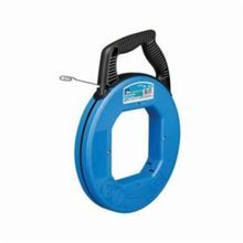 IDEAL® Blued-Steel™ Tuff-Grip™ Pro 31-055 Fish Tape, 1/8 in W Tape, 60 ft Tape Length, Flat Tape Profile, Carbon Steel Tape Material, Blue