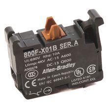 Rockwell Automation 800F-X01B Contact Block, 22.5 mm, 1NCEB Contact Configuration