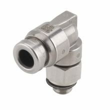 SMC® KQ2L Male Elbow with Gasket, 5/32 in x 10-32, Tube x UNF, 435 psi, Stainless Steel
