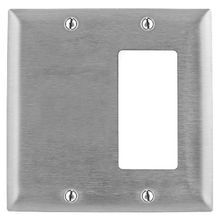 PREMISE WIRING SS1426 Standard Combination Wallplate, 2 Gangs, 4.5 in H x 4.6 in W, 302/304 Stainless Steel