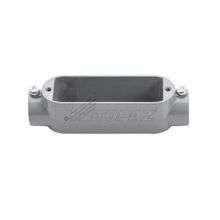 Topaz® EC2 Set Screw EMT Conduit Body, 3/4 in Hub, C, 6 AWG, Die Cast Aluminum, Powder Coated