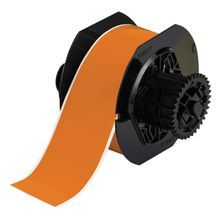 Brady® B30C-2250-569-OR Low Halide Printer Label, 100 ft H x 2-1/4 in W, Orange Legend/Background, B-569 Polyester