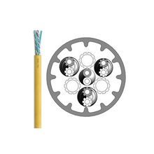 Berk-Tek® LANMARK™ 10G2 10137384 Cat 6a Augmented UTP Plenum Cable, 30 VAC, 42 VDC, (4-Pair) 23 AWG Bare Copper Conductor, 1000 ft L