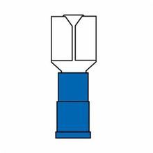 Scotchlok™ MNU14-187DFIX Disconnect Tab, 16 to 14 AWG Conductor, 3/16 in Tab, 0.085 in ID Butted Barrel, ETP Copper, Blue, Insulated: Fully Insulated