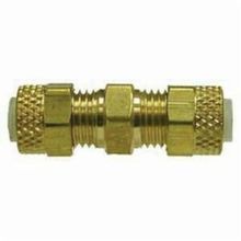 Midland Industries 20243 Tube Union, Union, 5/16 in, Poly-Flo® Flareless End Style, CA360 Brass