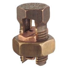 Blackburn® 10H Type H High Strength Split Bolt Connector, 4 to 1/0 AWG Solid/Stranded Copper Conductor, 3/4 x 1-19/32 in Bolt, Bronze Alloy