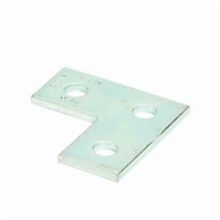 B-Line B140ZN Corner Plate Fitting, 3 Holes, 3-1/2 in L x 3-1/2 in W x 1/4 in THK, Strip Steel