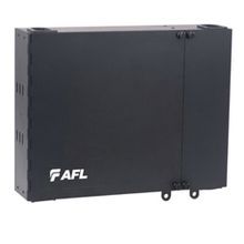 AFL® WME02E 2-Position Empty Interconnect Enclosure With Adapter Plate, 12 in H x 14 in W x 2-1/2 in D, Wall Mount, Steel, Black