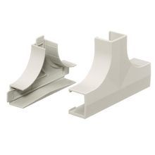 Wiring Device-Kellems PremiseTrak® PP1TCBC Raceway Tee Base and Cover, For Use With: PremiseTrak® PP1 Latching Raceway, PVC, Office White