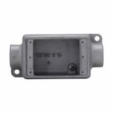 Crouse-Hinds Condulet® FDC2 2-Outlet Deep Device Box, 3/4 in NPT Trade, 1 Gangs, Feraloy® Iron Alloy, Electrogalvanized/Aluminum Acrylic Painted