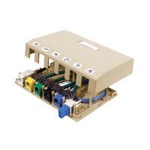 HUBBELL® ISB6EI 6-Port Surface Mount Box, Data/Voice/Multimedia Module, Surface Mount, Polymer