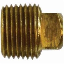 Midland Industries 28085 Square Head Plug, 1/4 in, NPTF, CA360 Brass, Import