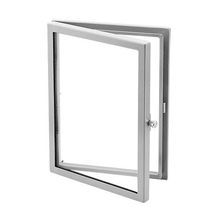 nVent HOFFMAN APWK2016H A80W Hinged Window Kit, 18.28 in H x 14.28 in W Window, 18.44 in H x 14.44 in W Cut Out, 20 in H x 16 in W x 1.49 in D Overall, Steel, Medium Gray, Polyester Powder Coated