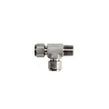 bi® N2605 Double Ferrule Tube Fitting Male Run Tee, 1/2 in, Tube x MNPT x Tube, 316 Stainless Steel