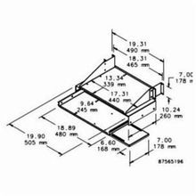 nVent HOFFMAN E19SKBM Pullout Keyboard Tray With Monitor Shelf, 7 in H x 19.9 in W x 10.24 in D, 4 Rack Unit, Steel