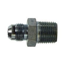 Midland Industries 240466 Straight Connector, 9/16-18 x 3/8 in, SAE 37 deg Male JIC Flare x MNPT, Steel