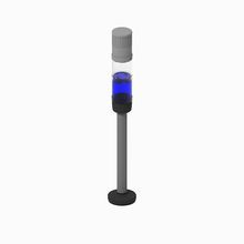 Allen-Bradley 855EE-B12Y6Y7P1 Signaling Device, 25cm Pole Mount, Black, Steady LED Lamp, 12V AC/DC Full Voltage, Blue, Steady LED Lamp, Clear, 1 Crct Piezo,  UL Type 4/4X/13, None (sound only), No Module, No Module, No Module, No Module