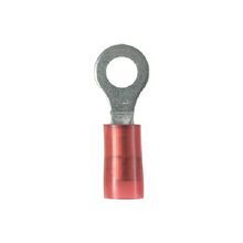 Panduit® Pan-Term® PN18-10R-C PN-R Insulated Ring Terminal, 22 to 18 AWG Conductor, 0.87 in L, Insulation Grip Sleeve Barrel, Copper, Red