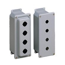 nVent HOFFMAN ED1PBXM PB1 Drawn Pushbutton Enclosure, 3-1/2 in L x 4 in W x 3-3/4 in D, NEMA 4, Steel