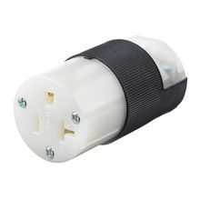 Wiring Device-Kellems Insulgrip® HBL5369C Female Grounding Insulated Straight Blade Connector, 125 VAC, 20 A, 2 Pole, 3 Wires, Black