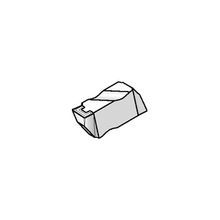 Kennametal® Top Notch™ 4109648 Chip Control Grooving Insert, NF Insert, 3 Insert, Right Hand Cutting Direction, 0.156 in Cutting Width, Manufacturer's Grade: KCU25, PVD-AlTiN Coated, Material Grade: C2/C6