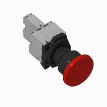 Allen-Bradley 800FP-MM44PX22 800F PB, 22mm Momentary Push Button, 40 mm Momentary Mushroom, 2 NO/2 NC, 2 NO/2 NC, Std, No Power Module (Lamp Type), Red, No Power Module, Plastic, No Power Module (Voltage), Screw Contact Block, Plastic Latch Mount