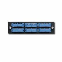 Leviton® 5F100-CSC Connector Plate, SC Duplex x SC Duplex, 12 Fiber, Single Mode/Multimode Fiber, Zirconia Ceramic Connector