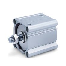 SMC® CDQ2B125TF-20DCZ Single Rod Standard Compact Pneumatic Cylinder With Auto Switch, Built-In Magnet, Mounting Groove, 125 mm Cylinder Bore, 20 mm Stroke Length, Double Acting Cylinder Action