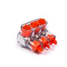 Homac® CSB-2/0-3-S 1-Way 3-Outlet Encapsulated Multi-Tap Cable Block, Aluminum/Copper/Stranded Conductor, Aluminum