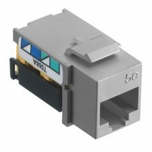 Prescolite NSJ5EGY High Impact Snap-Fit Modular Jack, 8 Ports, Thermoplastic