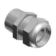 T&B® Ranger® 2920SST Strain Relief Straight Liquidtight Cord Connector With Rubber Bushing, 1/2 in Trade, Cable Openings: 1/8 to 3/8 in, 304 Stainless Steel