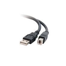Quiktron® C2G® 28104 USB Cable, 16.4 ft L, USB-A Male x USB-B Male Connector, 28 AWG, 24 AWG Stranded Tinned Copper Conductor, PVC Jacket