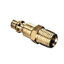 Kuriyama QDAP-4MP Semi-Automatic Quick-Disconnect Plug With Male Thread, Plug, 1/4 in, MNPTF End Style, Brass