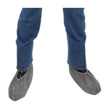 PIP® C3913 M3 Anti-Static Shoe Cover, ASTM 1670, 29 CFR 1910.138, Universal Fits Shoe, Gray, Elastic Closure, Polypropylene/SMMMS Outsole, Resists: Particles and Splash