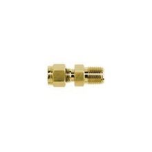 Brennan N2404-04-04-B N2404-B Straight Connector, 1/4 in Nominal, Instrumentation x MNPT End Style, Brass