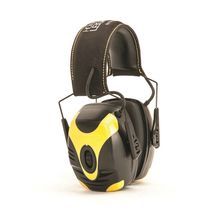 Howard Leight by Honeywell 1030943 Impact® Pro Industrial Over-the-Head Electronic Ear Muff, 30 dB Noise Reduction, Yellow/Black, AAA Battery