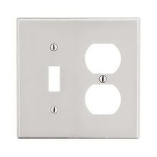 Wiring Device-Kellems PJ18LA Mid Sized Wallplate, 2 Gangs, Polycarbonate, Light Almond