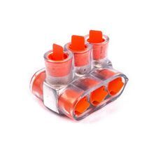 Homac® CSB-2/0-3 2-Way 3-Outlet Encapsulated Multi-Tap Cable Block, Aluminum/Copper/Stranded Conductor, Aluminum