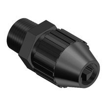 T&B® Black Beauty® 2690 Strain Relief Straight Liquidtight Cord Connector, 1/2 in Trade, Cable Openings: 0.125 to 0.275 in, Nylon