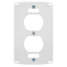 Wiring Device-Kellems NPS8W Snap-On Screwless Standard Receptacle Wallplate, 1 Gang, 4.75 in H x 3 in W x 0.24 in D, Polycarbonate, White