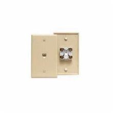 Leviton® 40249-00W Modular/625B4 Standard Telephone Wall Jack, 1 Ports, Wall/Flush Mount, Plastic