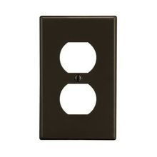 Wiring Device-Kellems P8 Standard Wallplate, 1 Gang, Polycarbonate, Brown