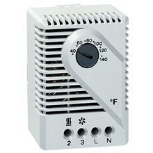 Hoffman THERM16F MCLA 4-Poles Thermostat Controller, 115 VAC, 10 mA, 1NO-1NC Contact, DIN Rail Mount