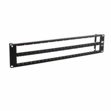 Hubbell® HPJ48 Straight Flat Unloaded Multi-Media Jack Panel, 48 Ports, Category: Cat 6a/6/5e/AV/Fiber Optic, 19 in W x 3-1/2 in H Terminal
