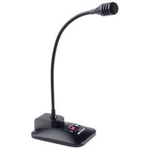 Bogen® DDU250 Dynamic Uni-Directional Desktop Microphone, For Use With Podium or PA System, 500 Ohm, 100 Hz to 12 kHz, 76 dB +/- 3 dB Sensitivity, >65 dB S/N Ratio, 10 ft Cable, Die Cast Zinc, Black