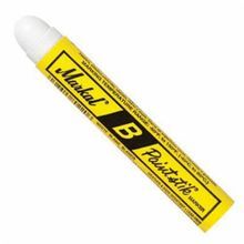 Markal® 080220 B® Paintstik® Solid Paint Marker, 11/16 in Tip, Round Tip, White