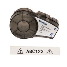 Brady® M21-500-595-WT All Weather Permanent Adhesive Vinyl Label Tape with Ribbon for M210 M211 BMP21-PLUS Printers - 0.5