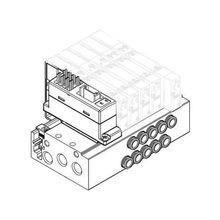 SMC® SS5Y3-51F1-08D-01T SY3000 8-Station Type 51 Pneumatic Manifold, 1 Outlet