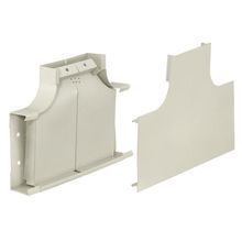 PREMISE WIRING HBL4715DFOIV Bend Radius Divided Full Capacity Standard Tee Fitting, 90 deg Bend, For Use With: HBL4750 Series Metal Raceways, Roll Formed Steel, Ivory