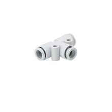 SMC® KQ2T07-00A Union Tee, Tube x Tube, 1/4 in, Polybutylene